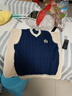 北極絨男童毛衣馬甲2025秋冬中大童學(xué)院風(fēng)毛線(xiàn)坎肩兒童背心加絨加厚內搭 藏青（不加絨） 170 cm 曬單實(shí)拍圖
