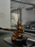 御好運全黃銅斗戰勝佛齊天大圣孫悟空車(chē)載擺件汽車(chē)車(chē)內中控臺桌面裝飾品 孫悟空（送防滑墊+雙面膠） 曬單實(shí)拍圖