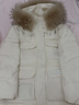 雪中飛（SNOWFLYING）白色工裝派克短款羽絨服2025冬季新款加厚大毛領(lǐng)白鴨絨外套女 白色 【配貉子大毛領(lǐng)】 M 115-135斤 曬單實(shí)拍圖