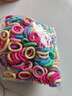 壹號鳳兒童高彈力不傷發(fā)發(fā)繩女彩色扎頭發(fā)圈女童橡皮筋寶寶頭繩女孩七彩 七彩色：506根袋裝-時(shí)尚百搭 不傷發(fā)+扎的緊+ 曬單實(shí)拍圖