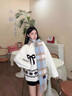 啄木鳥(niǎo)日系羊毛格子圍巾女秋冬季感2024新款保暖護頸粉色圍脖情侶款禮物 藍咖(羊毛不能水洗 需要干洗) 曬單實(shí)拍圖