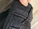 大嘴猴（paul frank）牛仔褲男士秋冬季直筒褲子男美式復古寬松休閑褲男褲長(cháng)褲黑色加絨 曬單實(shí)拍圖