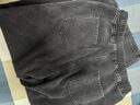 回力牛仔褲男秋冬季加絨保暖男褲直筒褲子男寬松闊腿休閑長(cháng)褲黑灰2XL 曬單實(shí)拍圖