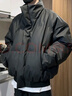 NYING短款pu皮棉服男冬季新款美式潮牌立領(lǐng)加厚保暖棉衣外套寬松棉襖子 黑色 L （110-130斤） 曬單實(shí)拍圖