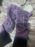 杜威克瑜伽襪子五指襪分趾專(zhuān)業(yè)防滑普拉提中筒運動(dòng)室內健身跳操 漸變紫 曬單實(shí)拍圖