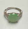緣文緣?mèng)浯浣渲概幢N晴底蛋面S925銀鑲戒指指環(huán)女款節日禮物送女友 晴底帶陽(yáng)綠翡翠戒指 圈口可調節 曬單實(shí)拍圖