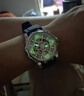 OTM四葉草手表男鏤空機械表男士男款正品高級感機械蟲(chóng)洞概念氙氣表潮 銀殼+綠色表帶 45mm 曬單實(shí)拍圖