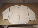 優(yōu)衣庫女裝男裝仿羊羔絨搖粒絨休閑開(kāi)衫長(cháng)袖寬松外套冬新款479616 01 乳白色 S /155/80A 曬單實(shí)拍圖