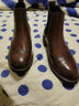 MAGIOPY奢侈高端品牌新款切爾西靴男士布洛克雕花英倫風(fēng)牛皮中幫馬丁靴 咖色 40 曬單實(shí)拍圖