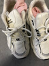 回力女鞋秋冬保暖老爹鞋女百搭厚底增高加絨休閑鞋子女 白黑(加絨) 38 曬單實(shí)拍圖