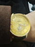 亨刻金表999足金情侶對表石英表防水鑲鉆瑞士機芯選貔貅送男友送女友 男款 （金重約1g） 曬單實(shí)拍圖
