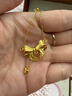 周六福5G工藝黃金項鏈女蝴蝶結足金吊墜 計價(jià)A0612627 約5.14g 40+5cm 曬單實(shí)拍圖