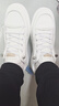 百麗尚熙系列小白鞋女款2025年最新款百搭軟底不累腳輕便一腳蹬平底女鞋子 白卡 38 (240mm) 曬單實(shí)拍圖