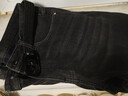 京東京造牛仔褲男士直筒長(cháng)褲25秋季新款加絨加厚休閑褲子男 黑色 33 曬單實(shí)拍圖