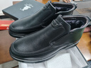 澳洲名袋鼠AUSFAMDS冬季男士棉鞋真皮加絨厚底中老年休閑高幫保暖老人爸爸棉皮鞋男 黑色加絨 42 【精美禮盒裝】 曬單實(shí)拍圖