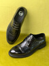 公羊皮鞋男鞋冬季新款頭層牛皮英倫風(fēng)商務(wù)正裝鞋男軟底上班通勤德比鞋 黑色【標準皮鞋碼】 41 (255mm) 曬單實(shí)拍圖