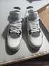 小老弟aj4男鞋籃球鞋高幫氣墊增高莆田鞋休閑百搭男女耐磨運動(dòng)板鞋子 AJ4小白水泥（莆田高品質(zhì)） 41 曬單實(shí)拍圖