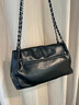 沐霓 2025新款休閑軟面大容量包包女流行百搭鏈條腋下包爆款斜挎包 黑色 曬單實(shí)拍圖
