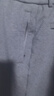 羅蒙（ROMON）純棉闊腿休閑褲男士秋冬新款寬松直筒垂感免燙加絨加厚運動(dòng)褲子男 碳灰【加絨加厚】 XL 曬單實(shí)拍圖
