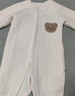 婧麒（JOYNCLEON）嬰兒保暖連體衣秋冬季寶寶夾棉衣服哈衣新生兒空氣棉睡衣爬服 斜開(kāi)麻花小熊 80cm 曬單實(shí)拍圖