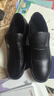 稻草人秋冬商務(wù)休閑鞋男士頭層牛皮鞋男正裝鞋懶人套腳豆豆鞋  黑色 45 曬單實(shí)拍圖