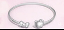 潮色繪【999足銀鐲子】HelloKitty純銀手鐲情人節禮物女友生日禮物6089 曬單實(shí)拍圖