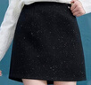 三彩【宋軼同款】2025秋季新款亮片半身裙香風(fēng)A字裙短裙優(yōu)雅氣質(zhì)S 經(jīng)典黑 L 165/72A 曬單實(shí)拍圖