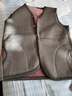 恒源祥100純羊毛中老年馬甲男冬季加絨加厚抓絨老年棉坎肩男羊羔絨背心 深灰色 升級嬰兒絨/馬甲 4XL 建議160-185斤 曬單實(shí)拍圖
