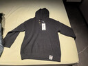 :CHOCOOLATEit美式連帽毛衣男冬季新款寬松潮流保暖針織衫外套 霧隱黑灰 3XL 曬單實(shí)拍圖