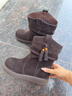 森達西部靴女冬季褶皺流蘇戶(hù)外休閑中筒靴ZTI38DZ5 啡色 36 曬單實(shí)拍圖
