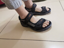 愛(ài)步（ECCO）戶(hù)外涼鞋男鞋 男士透氣魔術(shù)貼沙灘休閑鞋子 越野069564 黑色/灰色06956450034 42 曬單實(shí)拍圖