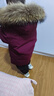 鴨鴨兒童羽絨服2025冬季新款男女童毛領(lǐng)連帽中大童加厚保暖外套HR 酒紅色（毛領(lǐng)） 130 曬單實(shí)拍圖