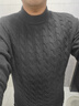 杉杉【100%羊毛】新年羊毛衫男秋冬重磅加厚圓領(lǐng)貼身舒適親膚麻花毛衣 曬單實(shí)拍圖
