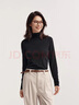 森馬（Semir）長(cháng)袖T恤女冬半高領(lǐng)發(fā)熱抑菌純色修身上衣顯瘦百搭氣質(zhì)打底衫 黑色90001 S 曬單實(shí)拍圖