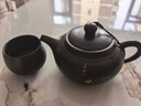 LOCKZI原礦紫砂茶壺大容量仿古名家純手工泡茶壺功夫茶具杯套裝妍送禮物 紫砂-紫泥大仿古(一鹿呈祥)（送茶杯） 480ml 曬單實(shí)拍圖
