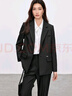 尚都比拉2025年春秋西裝外套女氣質(zhì)通勤一?？劢饘贅思倏诖鞣?黑色  L  曬單實(shí)拍圖