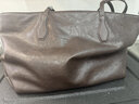 AJ.MECICA女士單肩包包休閑真皮托特包大容量女包通勤大包高級質(zhì)感2026新款 咖啡色 送肩托可放14寸電腦 曬單實(shí)拍圖