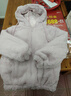 吉卡龍女童外套毛毛衣兒童加絨加厚仿皮草棉衣女寶寶冬裝保暖中長(cháng)款棉服 毛耳朵毛毛衣 140 建議身高130cm左右 曬單實(shí)拍圖