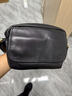 ANDSEEYOU新款真皮迷你男包小包包休閑時(shí)尚單肩包男士斜挎包韓版牛皮小挎包 黑色 曬單實(shí)拍圖