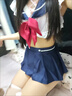 偽娘JK制服日系可愛(ài)情超短裙情趣百褶裙套裝情趣男娘cosplay性感 上衣+短裙+內褲+蝴蝶結 送同款筒襪【均碼80-140斤】 曬單實(shí)拍圖