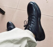 Tish品牌輕奢牛皮男鞋2026春季新款高幫鞋男士軟底透氣運動(dòng)休閑鞋子男 黑色四季款 【官方正品】 45 曬單實(shí)拍圖