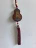 一只小鹿天然黑檀木質(zhì)平安葫蘆汽車(chē)掛件內飾品后視鏡吊墜男女情侶高檔禮品 花梨木：彩繪葫蘆（酒紅色） 曬單實(shí)拍圖