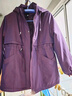 羅蒙（ROMON）媽媽裝外套加絨加厚棉服2025新款時(shí)尚中老年女裝秋冬中長(cháng)款棉衣 紫色 2XL （建議105-120斤） 曬單實(shí)拍圖