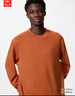 優(yōu)衣庫男裝柔軟針織搖粒絨圓領(lǐng)套頭衫/長(cháng)袖T恤479791 26 橙紅色 M /170/92A 曬單實(shí)拍圖