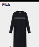 FILA 斐樂(lè )官方女子編織連衣裙2025冬修身半拉鏈連身毛衣長(cháng)裙 曬單實(shí)拍圖