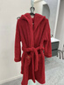 妮狄婭情侶睡衣睡袍女冬季珊瑚絨加厚保暖長(cháng)浴袍男士紅色結婚本命年晨袍 女款紅色TF24466 M 曬單實(shí)拍圖