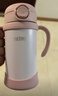 膳魔師（THERMOS）2024新款日本兒童吸管杯寶寶水杯子迪shi尼限量版保溫杯FJT帶把手 桃粉色 350ml （2024新款） 曬單實(shí)拍圖