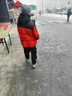 左西男童羽絨服冬加厚保暖2025新款兒童紅色三防面包服外套 紅色 170 曬單實(shí)拍圖