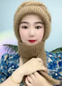 途尊秋冬新款針織毛線(xiàn)帽女騎行防風(fēng)百搭包頭護耳帽加厚圍脖一體風(fēng)雪帽 一體帽【雙拼黃】防風(fēng)百搭/加厚保暖 曬單實(shí)拍圖