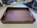 桃棲北美黑胡桃木榫卯提手托盤(pán) 家用野餐圍爐 茶具咖啡零食木質(zhì)收納盤(pán) 大號(店慶特價(jià)款-復合底板) 曬單實(shí)拍圖